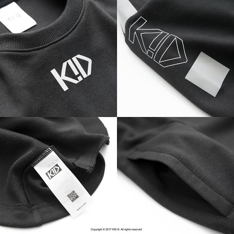 KID ® Sportswear T-shirt 運動套裝 上衣 黑