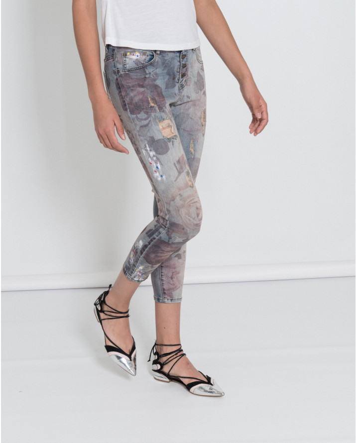 【silvian-heach】潑漆印花牛仔褲