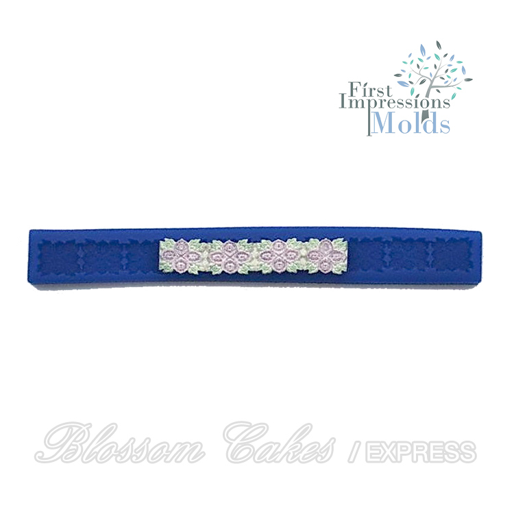 FI Floral Border Silicone Mold