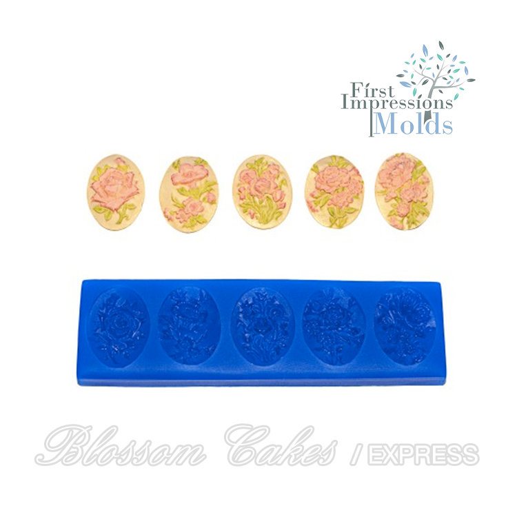 FI Cameo Flowers Silicone Mold
