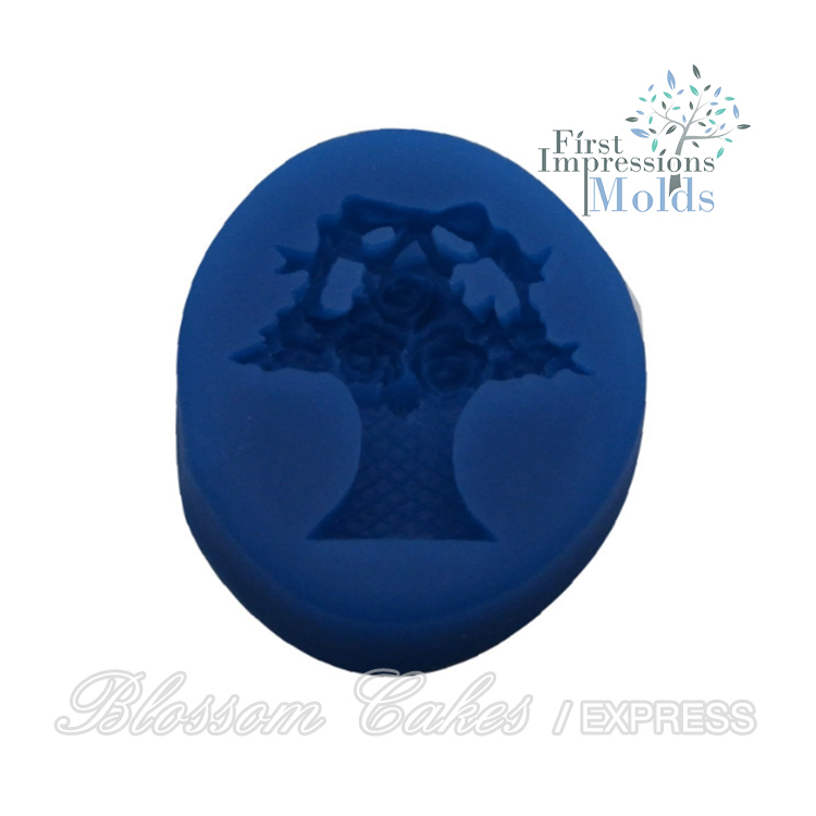 FI Mini Basket of Flowers Silicone Mold