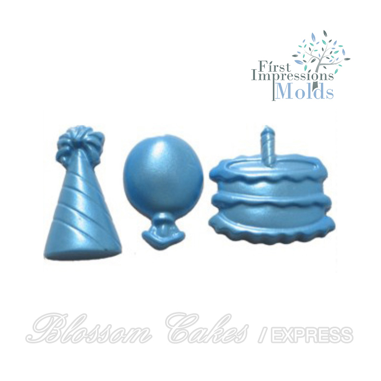FI Cake, Balloon and Hat Set Silicone Mold
