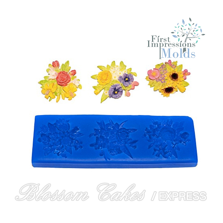 FI Flower Medallions 1 Silicone Mold