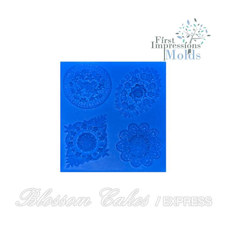 FI Assorted Flower Medallions 2 Silicone Mold