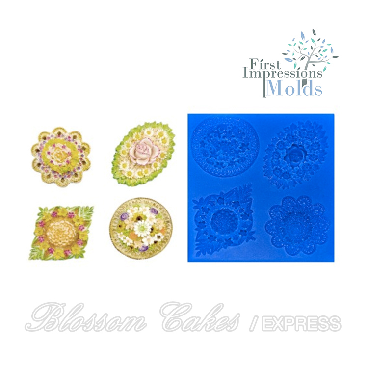 FI Assorted Flower Medallions 2 Silicone Mold