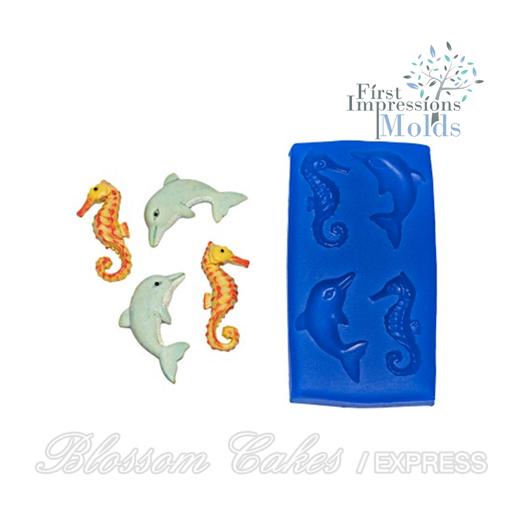 FI Mini Dolphin & Seahorse Silicone Mold