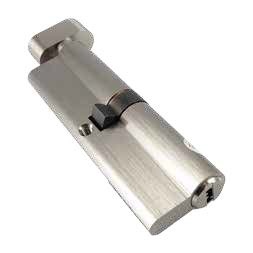 100MM Euro Profile Cylinder and Turn, Satin Nickel Finish