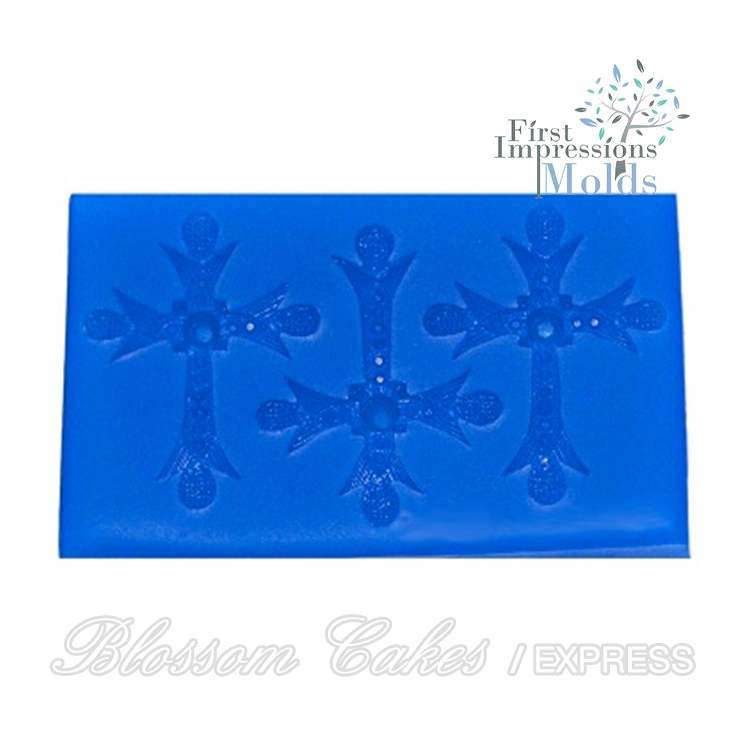 FI Medium Bejeweled Cross Silicone Mold