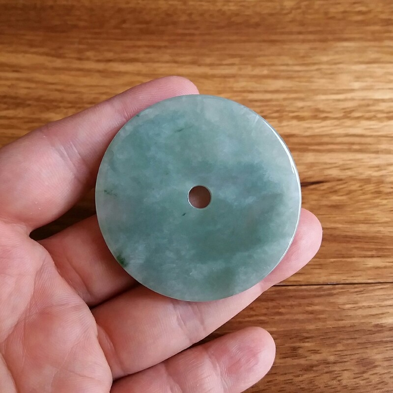 JK439 冰綠大平安扣 (方形邊 52mm直徑)