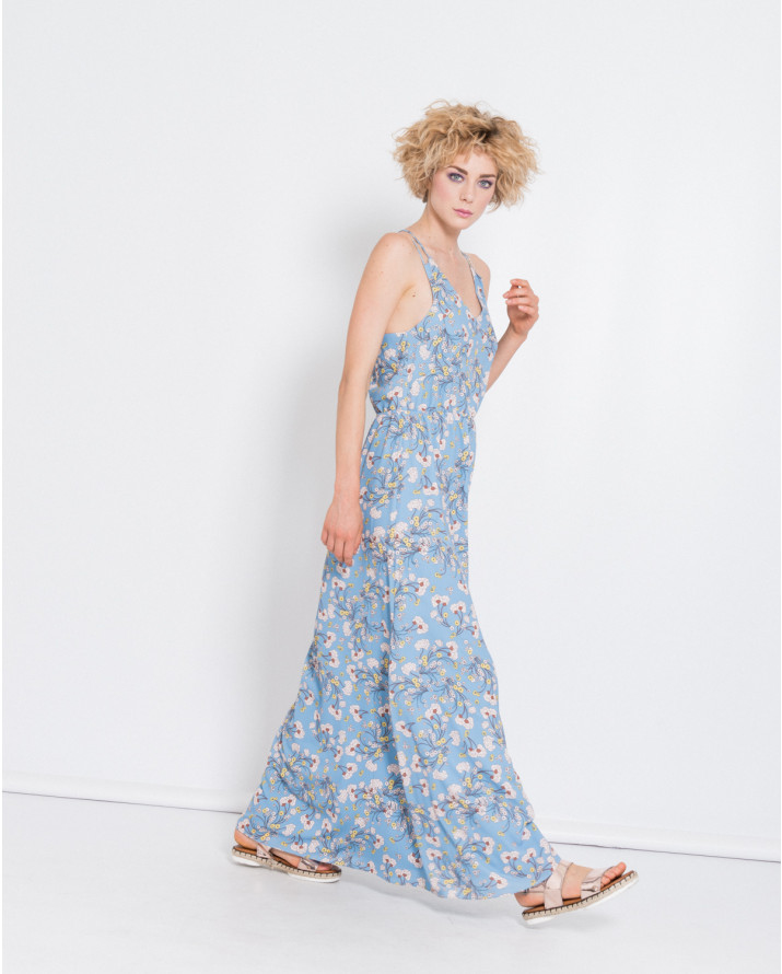 【silvian-heach】植物紋背心長洋裝