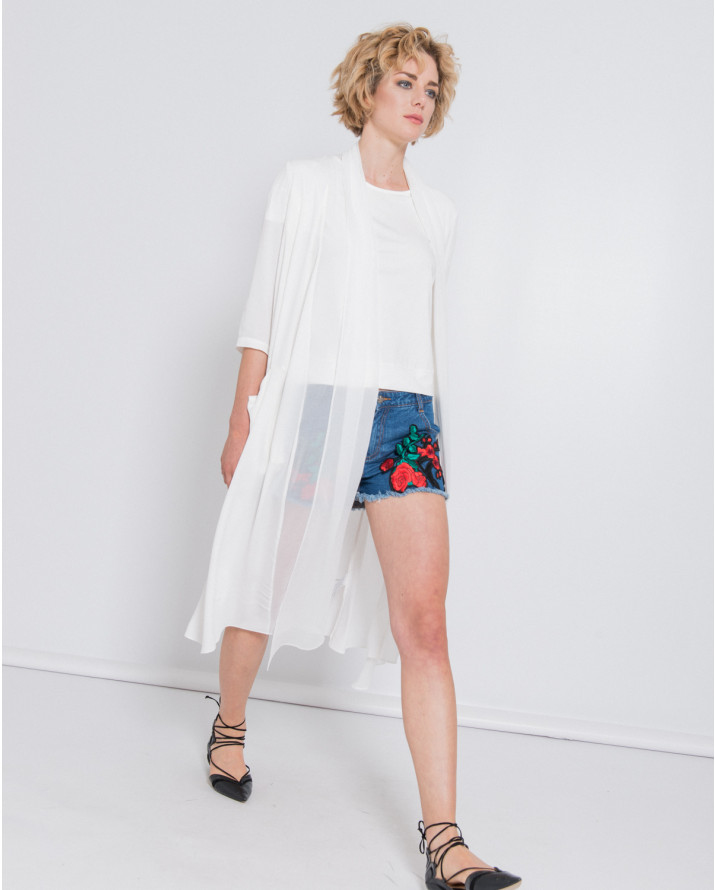 【silvian-heach】五分袖雪紡長外套