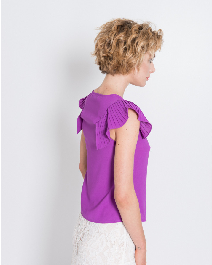 【silvian-heach】V領圓帽袖上衣