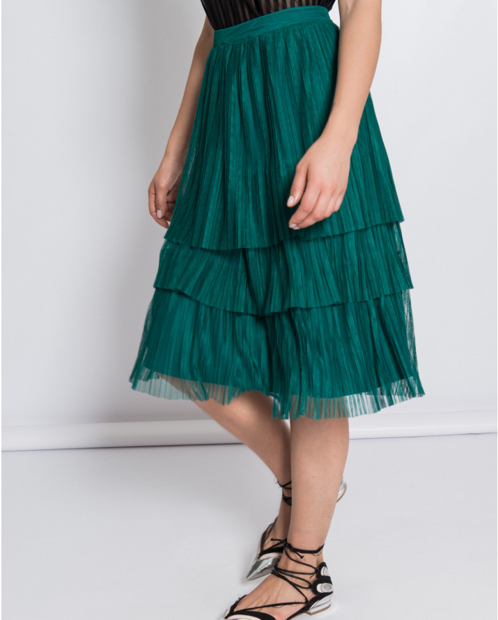 【silvian-heach】細摺及膝蛋糕裙