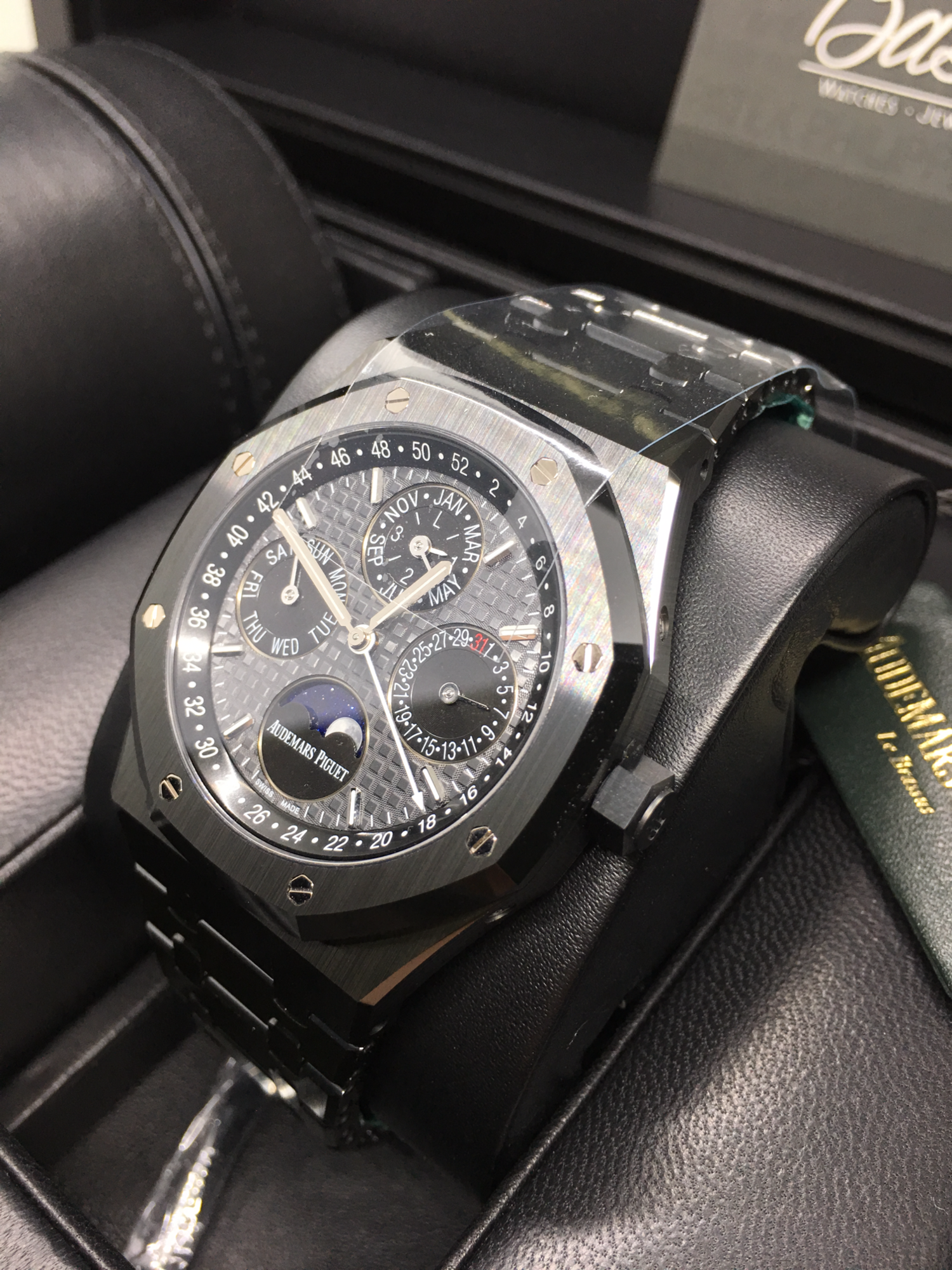 BRAND NEW AUDEMARS PIGUET 26579CE CERAMIC BLACK DIAL ROYAL OAK PERPETUAL CALENDAR