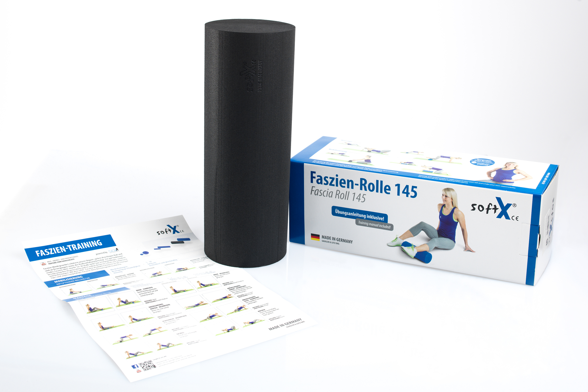 softX® Fascia Roll 145 - 筋膜滾筒 黑色