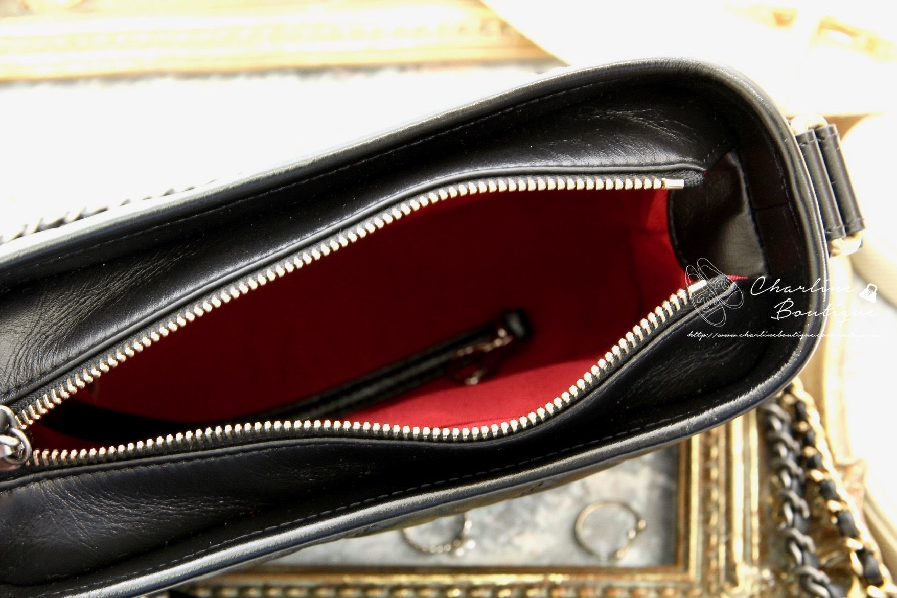 Chanel Gabrielle Small Hobo Bag 黑色金銀鍊拼接小型鍊帶手袋-Charline Boutique 精品代購