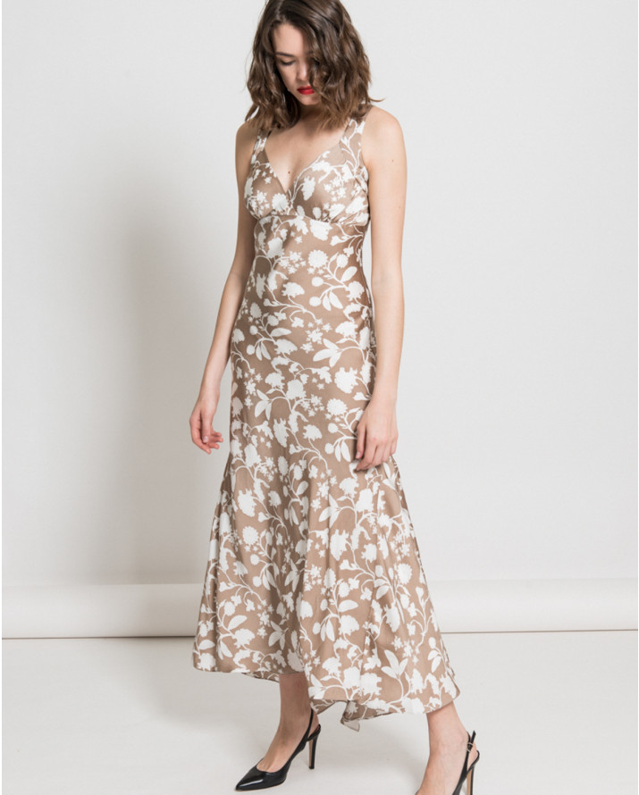 【silvian-heach】花草剪影V領長洋裝