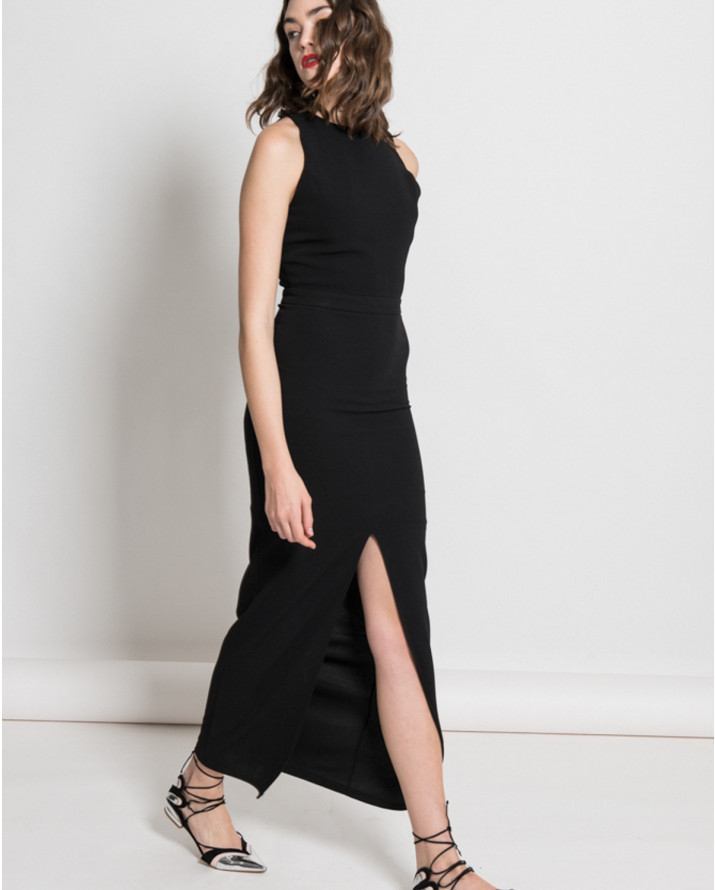 【silvian-heach】前開衩無袖長洋裝