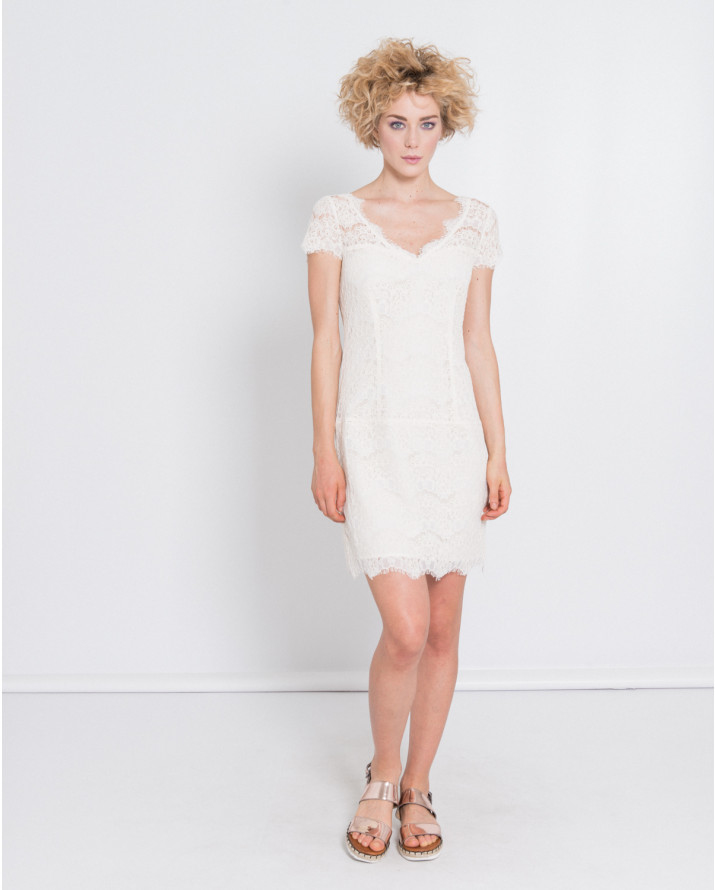 【silvian-heach】短袖蕾絲洋裝