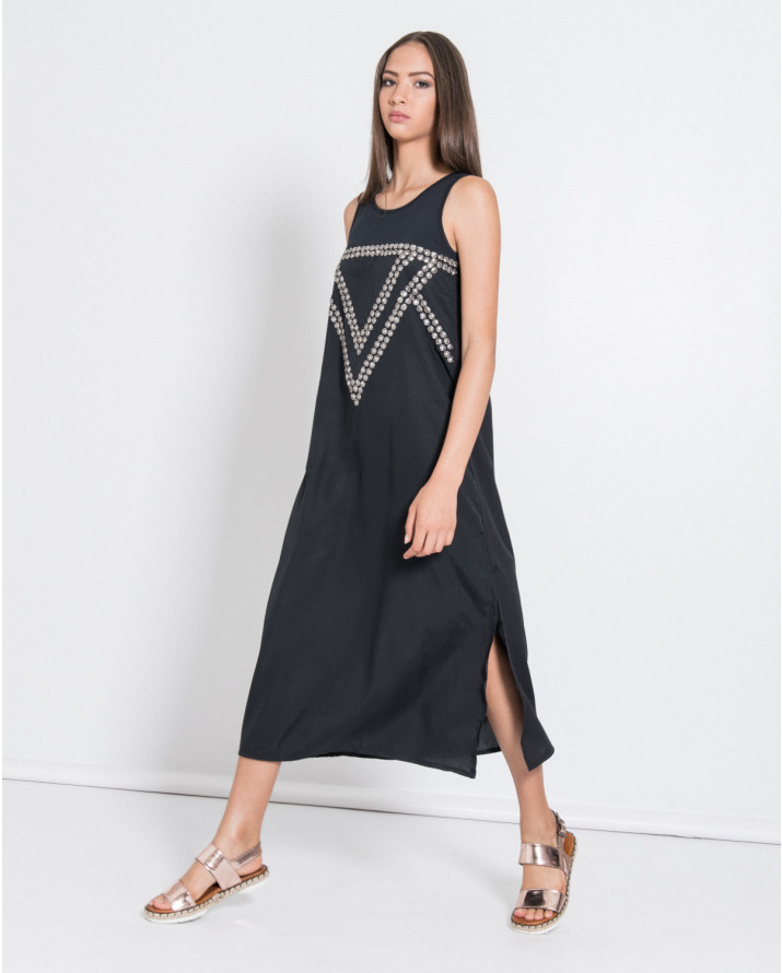 【silvian-heach】民族風倒三角飾釘無袖洋裝