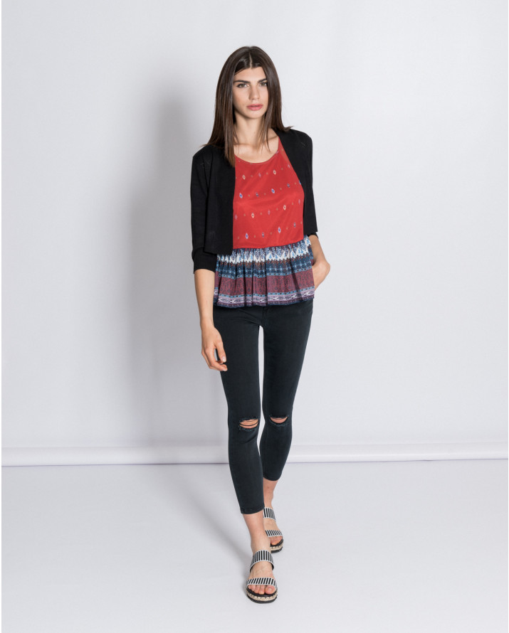 【silvian-heach】七分袖針織短外套