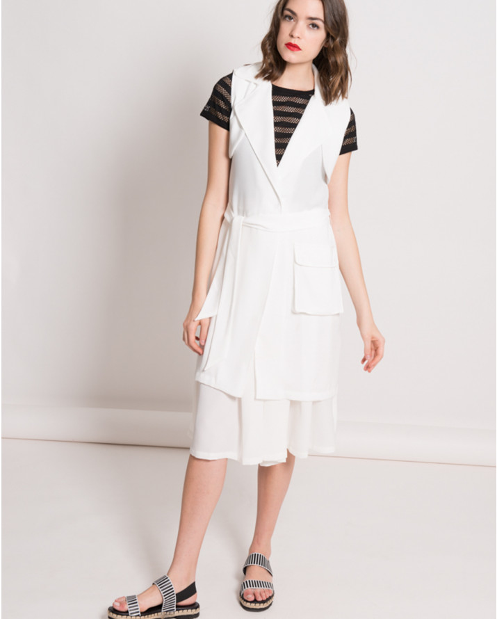 【silvian-heach】腰間綁帶背心外套