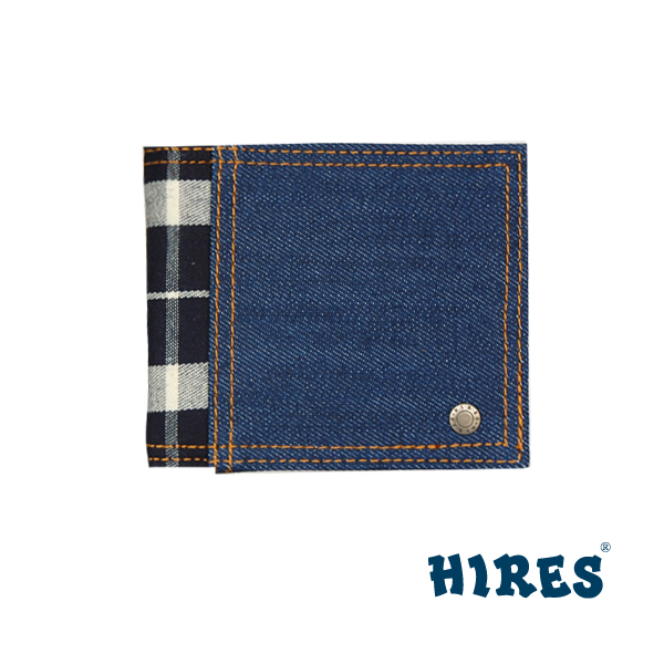 【HIRES】格紋牛仔系列-短夾