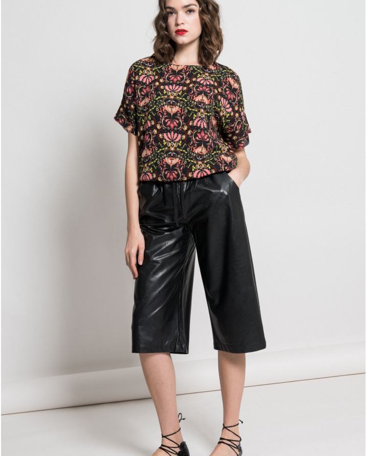 【silvian-heach】古典對稱紋飾雪紡短袖上衣