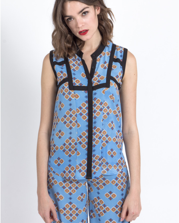 【silvian-heach】馬賽克印花背心