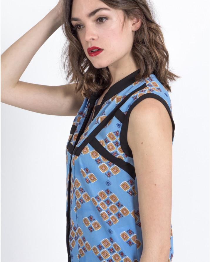 【silvian-heach】馬賽克印花背心