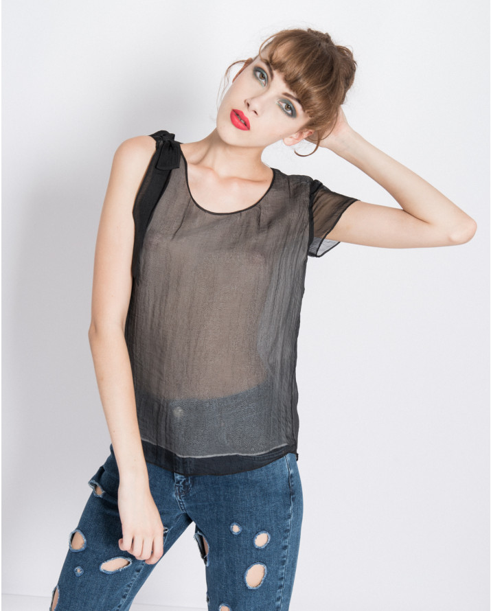 【silvian-heach】雪紡透視背心