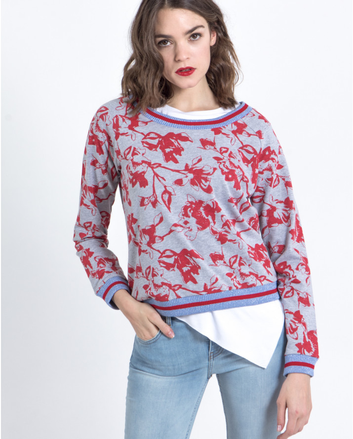 【silvian-heach】雕花剪影長袖厚T恤