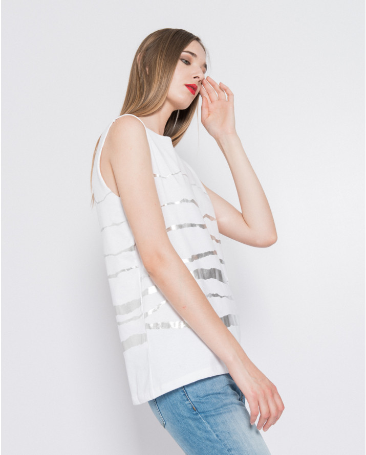 【silvian-heach】銀色海浪背心T恤