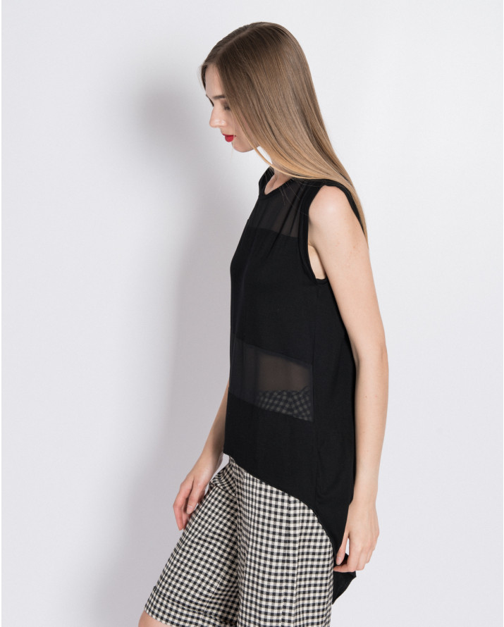 【silvian-heach】拼接透視背心