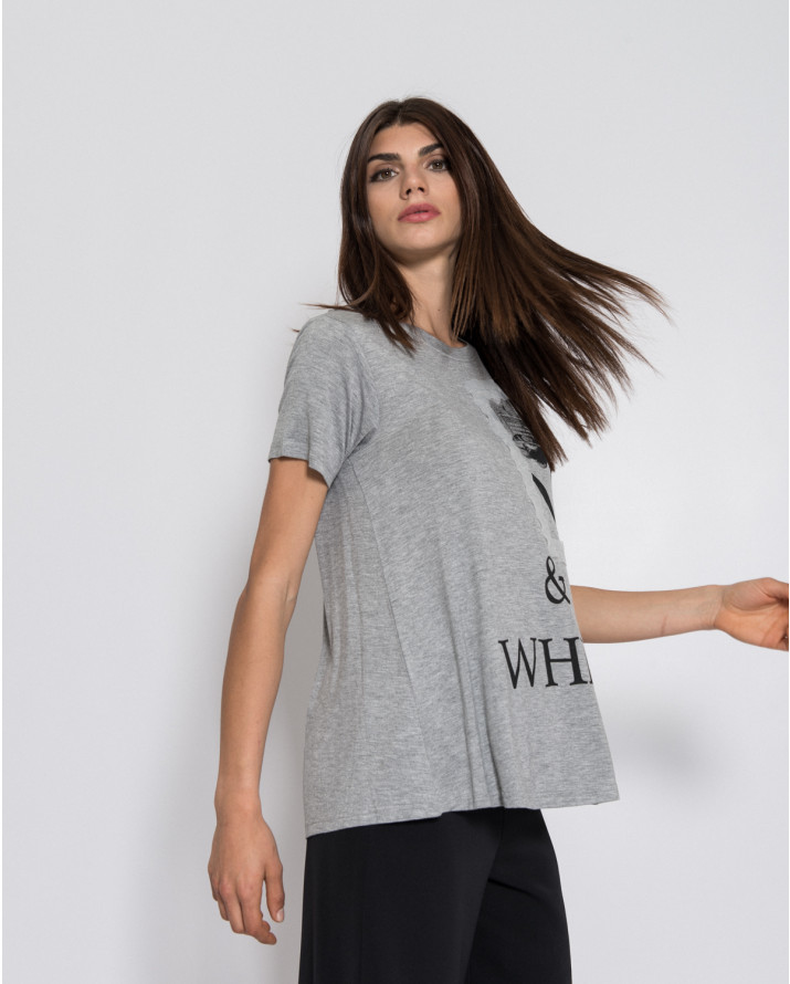 【silvian-heach】花與白短袖T恤