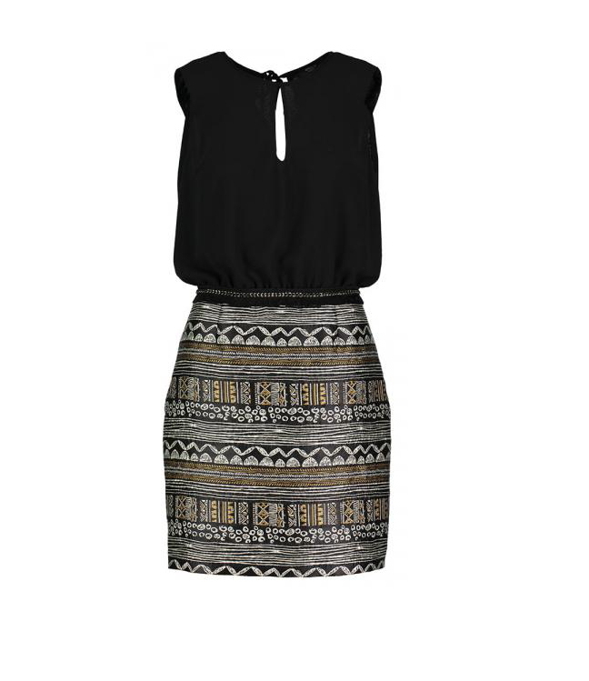 【KOCCA】氣質連身圖騰襯衫裙