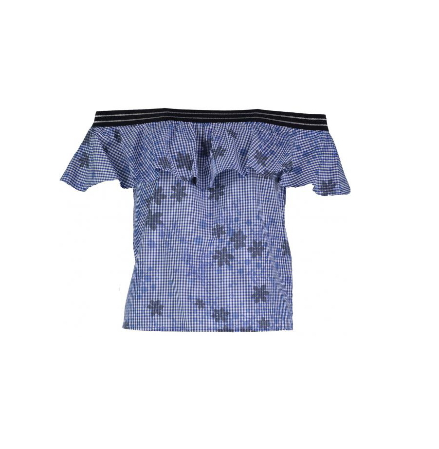 【KOCCA】一字領荷葉邊上衣