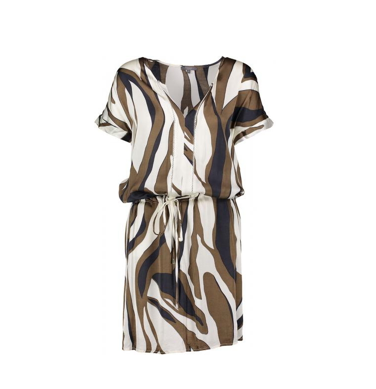 【KOCCA】腰間抽繩襯衫式連身洋裝