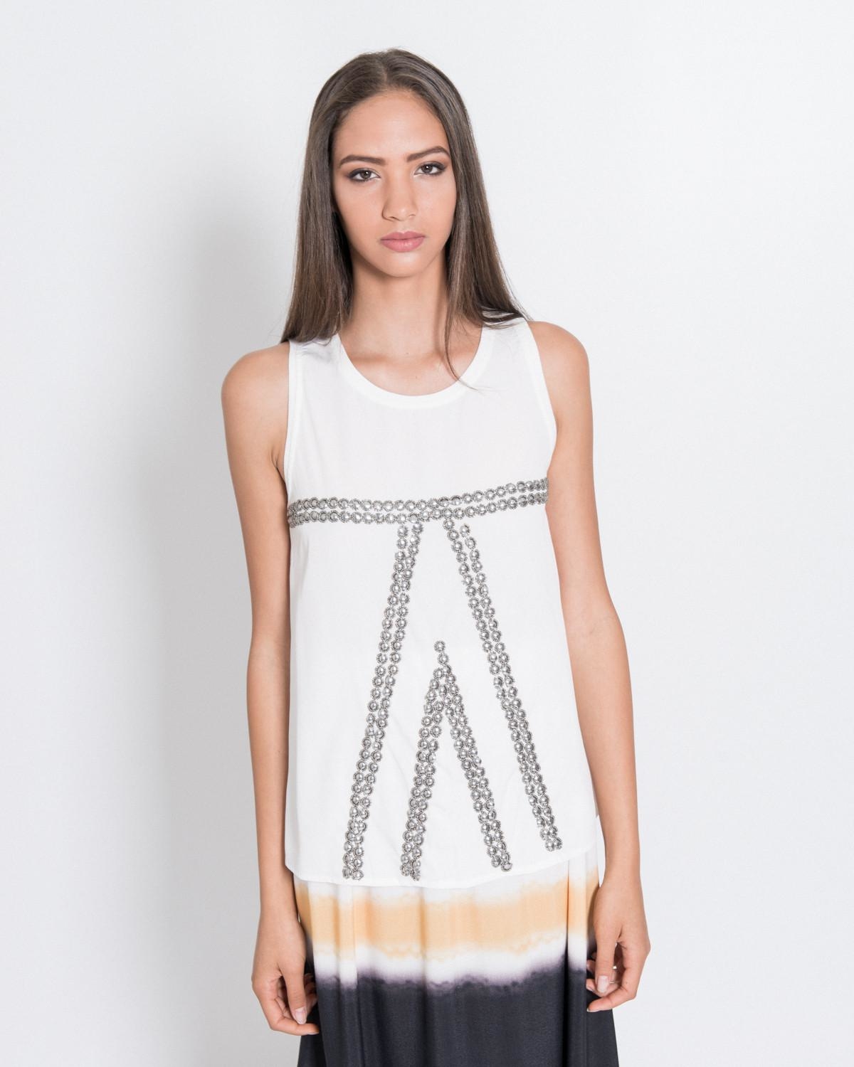 【silvian-heach】民族風倒三角飾釘背心