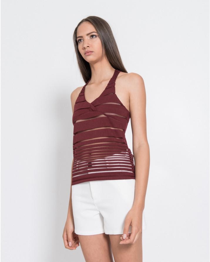 【silvian-heach】橫紋透膚背心