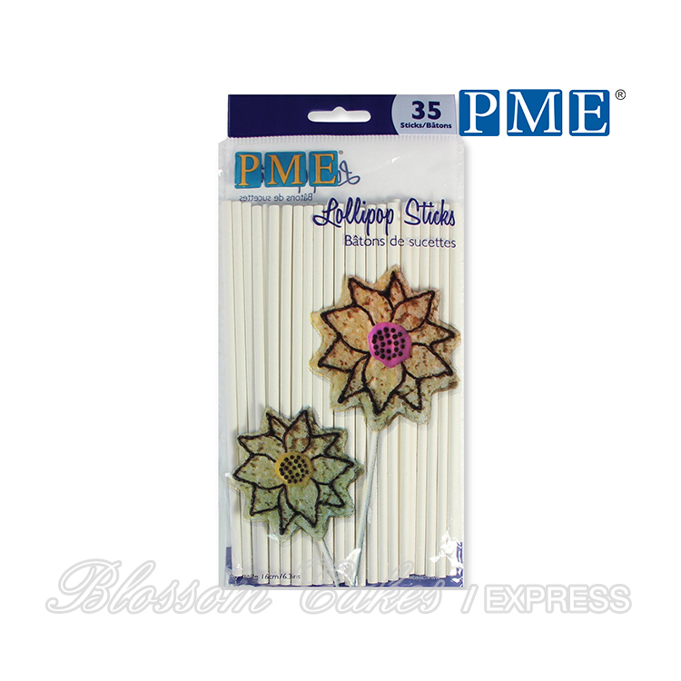 PME Lollipop Sticks 16cm (6.3"), Pack of 35