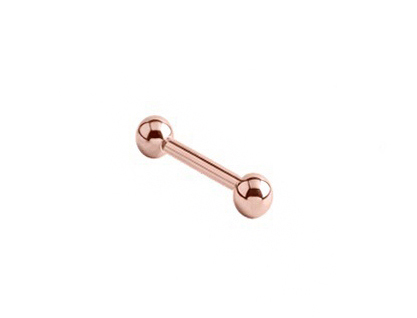 SS316L Rose Gold Plated Surgical Steel Barbell Earrings