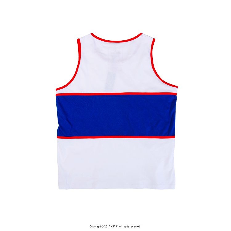 KID ® 色塊拼接背心 藍/白