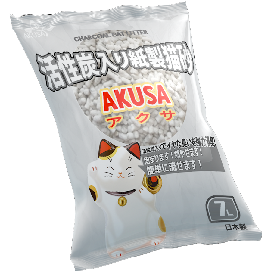 🇯🇵 $68/包.日本AKUSA 活性碳除臭紙砂 7L