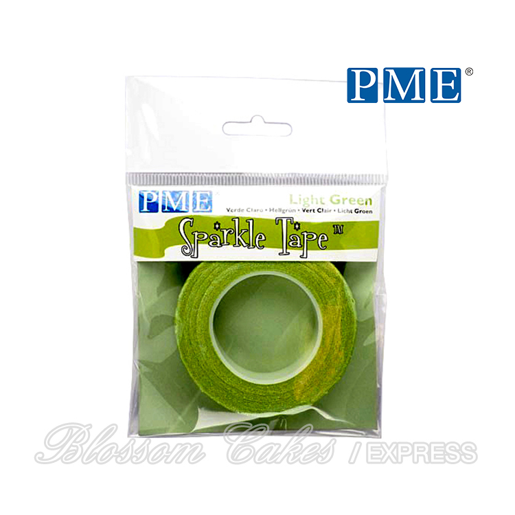 PME Sparkle Tape - Light Green w/ Silver Sparkle