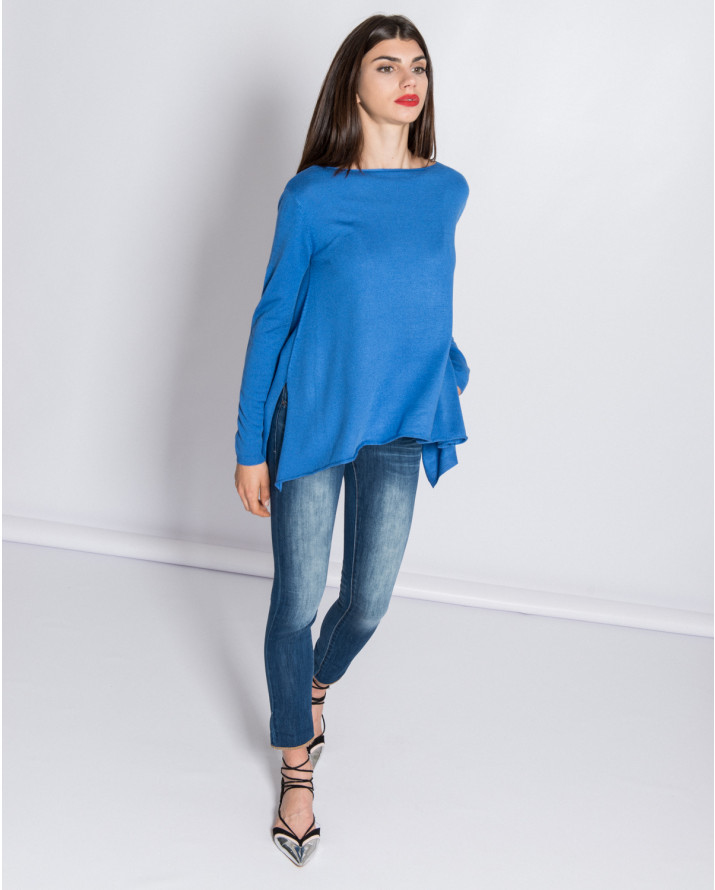 【silvian-heach】船領傘狀下擺長袖針織衫