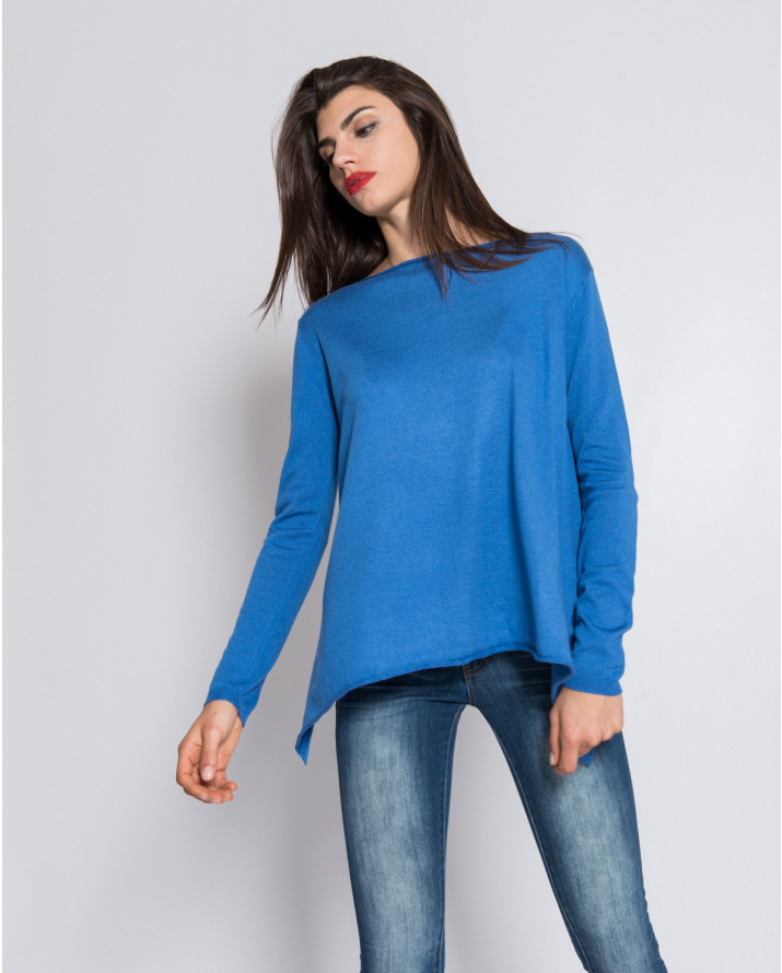 【silvian-heach】船領傘狀下擺長袖針織衫