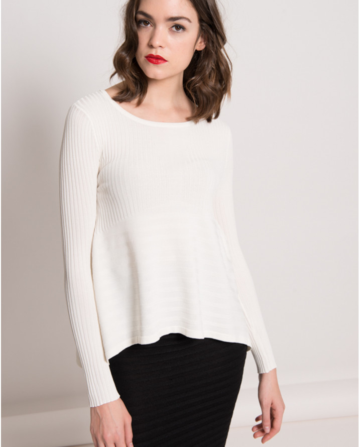 【silvian-heach】傘狀下擺長袖針織衫