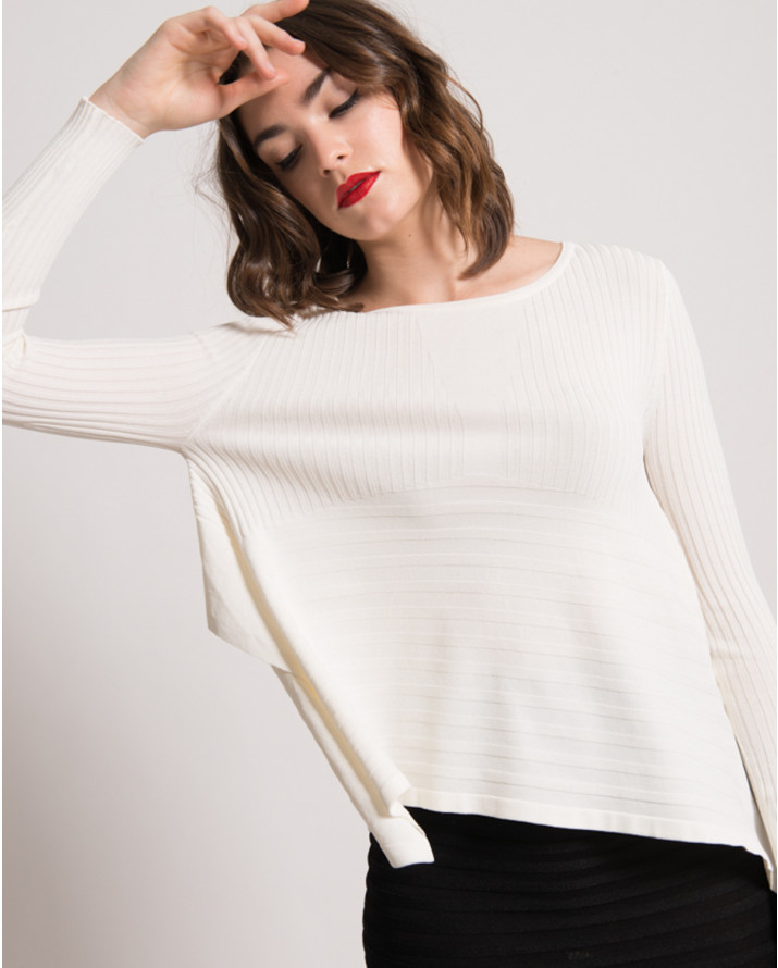 【silvian-heach】傘狀下擺長袖針織衫