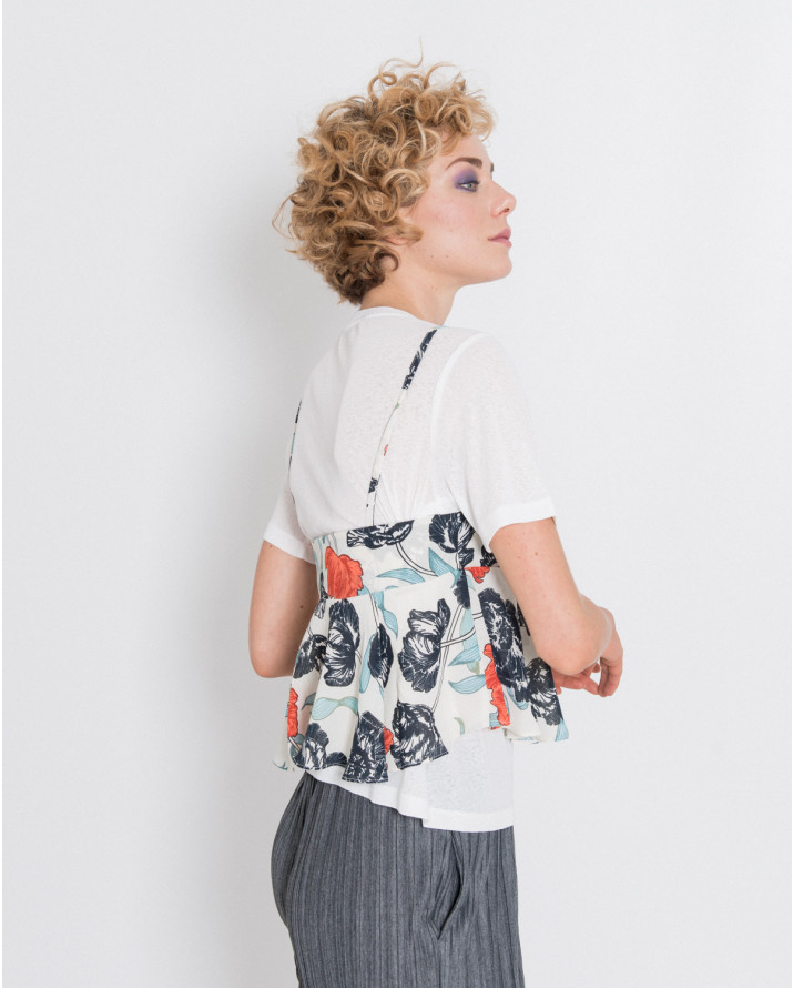 【silvian-heach】兩件式罌粟花紋背心上衣